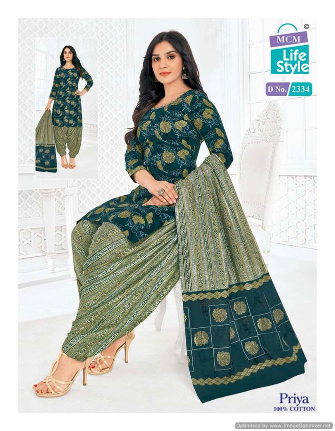 Priya Vol 23 By MCM Lifestyle Daily Wear Printed Cotton Dress Material Wholesale Market In Surat